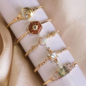 Local Eclectic Solid 9k Gold Moonlight Signet Ring